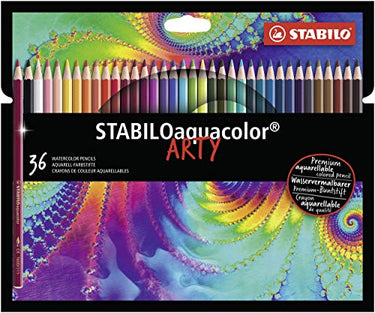 STABILO Aquarell-Buntstift aquacolor - ARTY - 24er Pack - mit 24 verschiedenen Farben im Sale